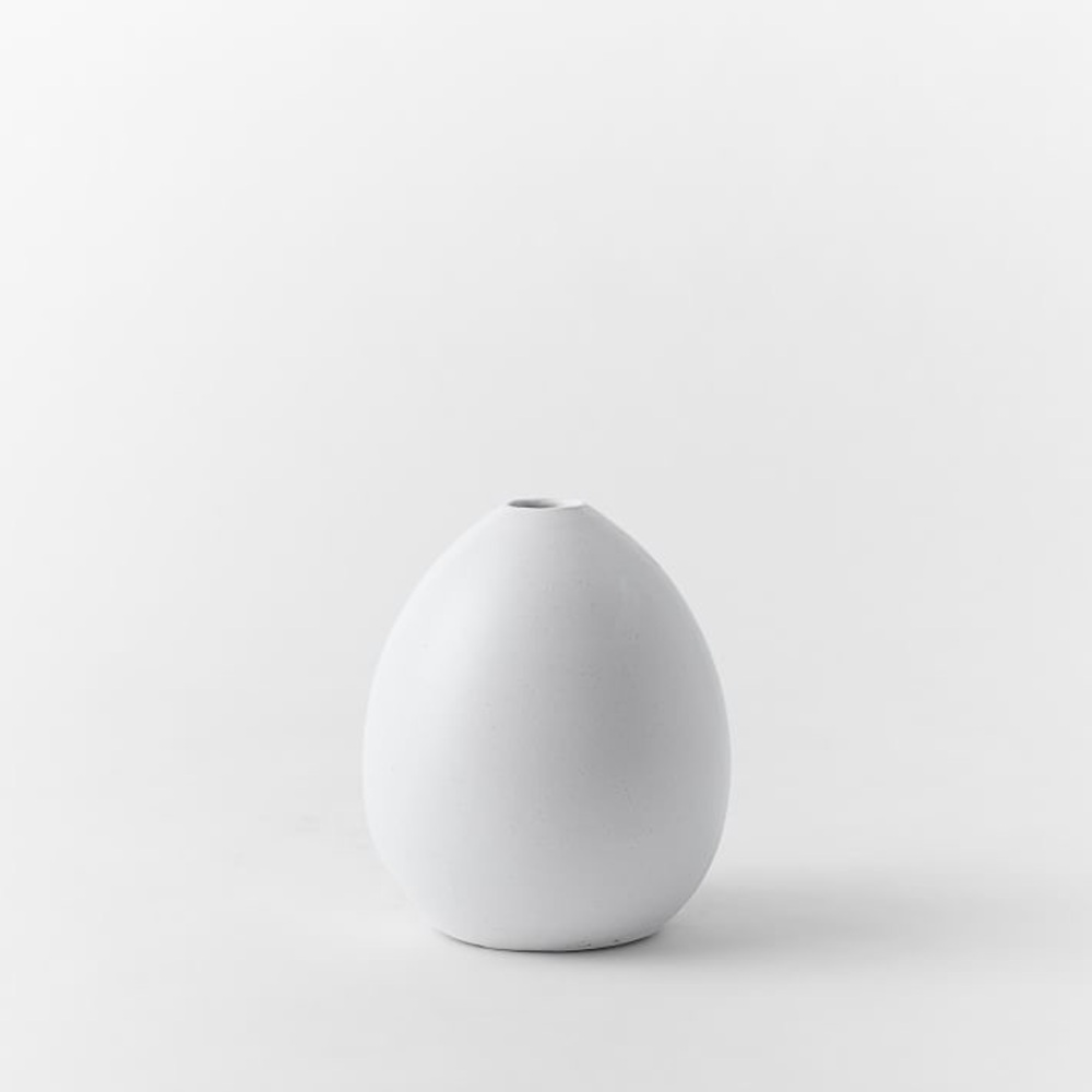 Pure White Matte Ceramic Vase